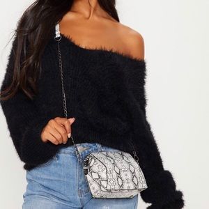 Black fluffy sweater